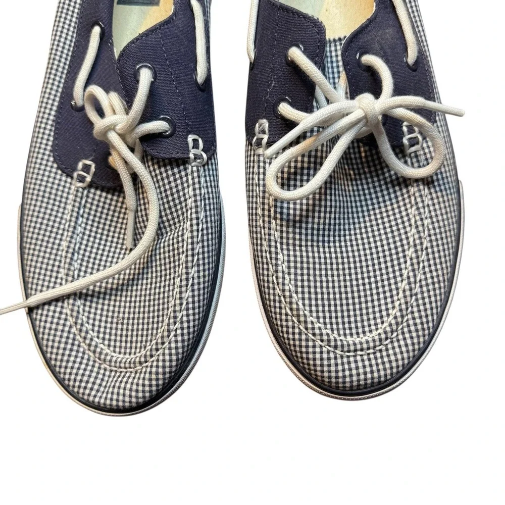 Polo Ralph‎ Lauren Lander Shoes Mens Size 12 Blue Gingham Canvas Boat Casual
